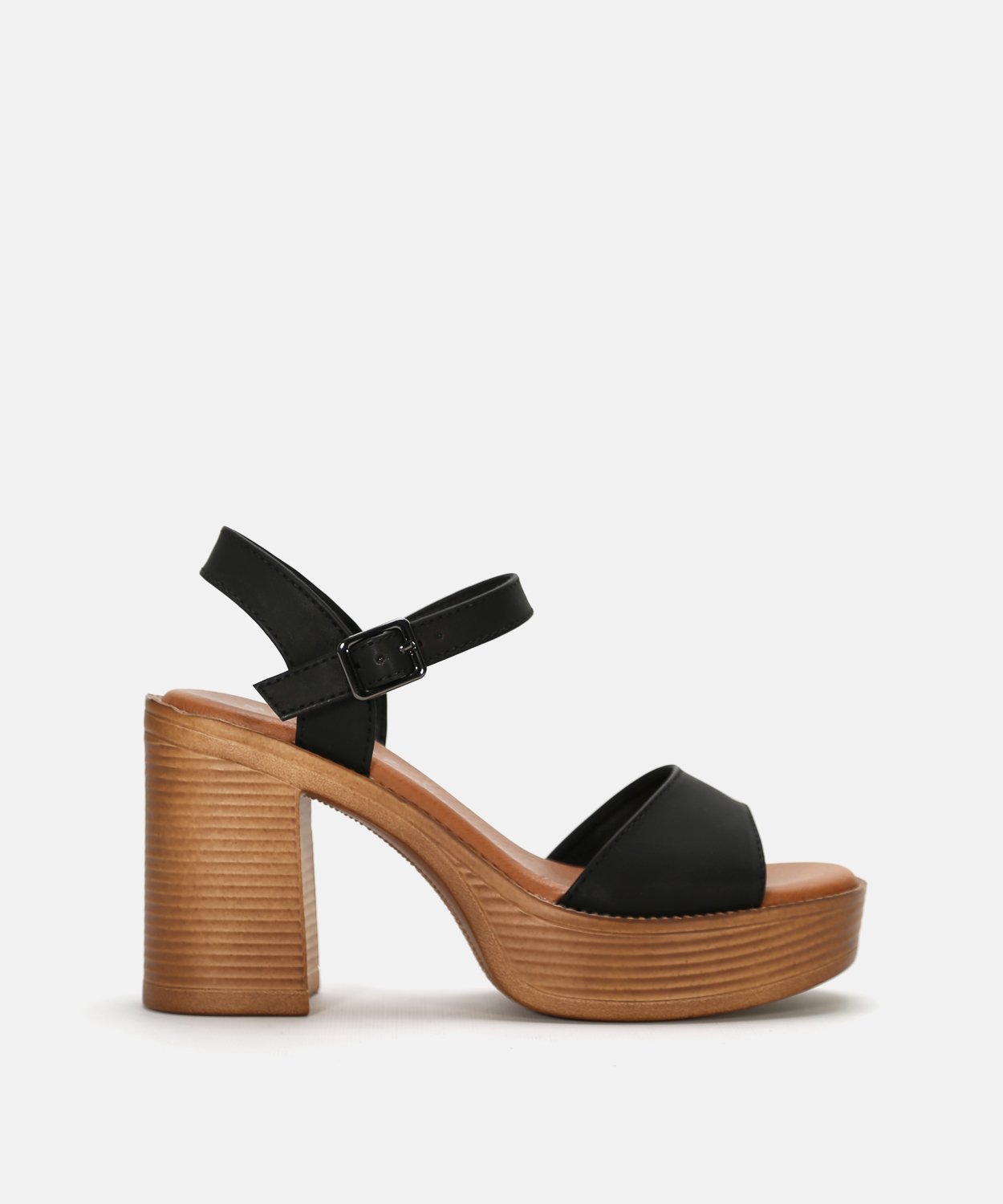 Sandalia plataforma tira ancha